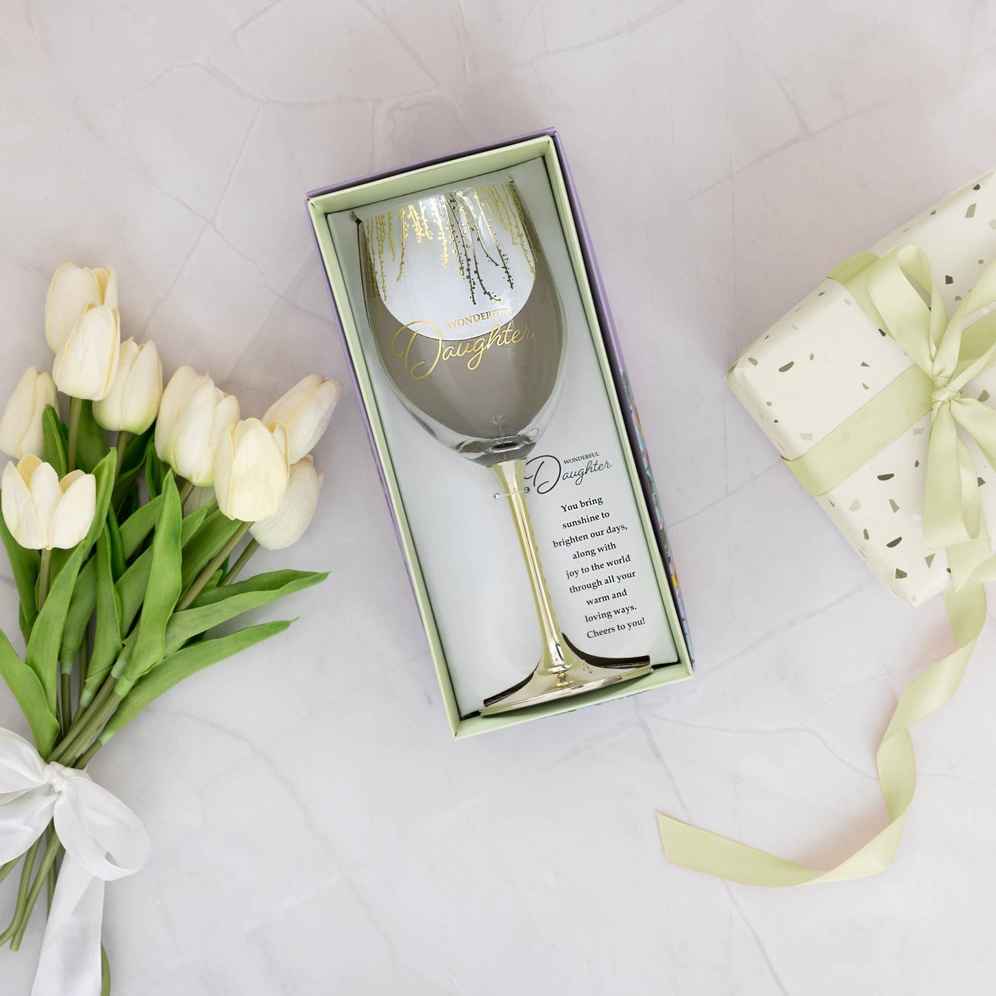 Daughter - Gift Boxed 19 oz Crystal Wine Glass