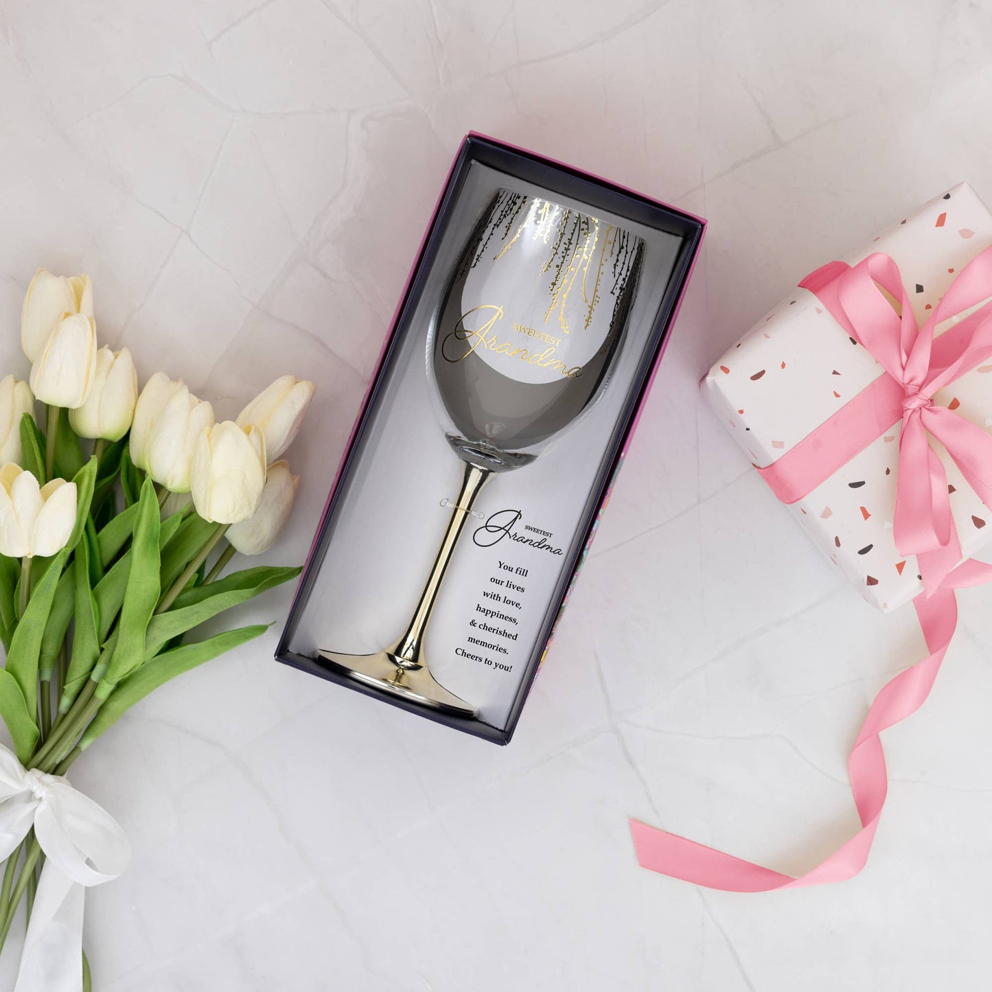 Grandma - Gift Boxed 19 oz Crystal Wine Glass