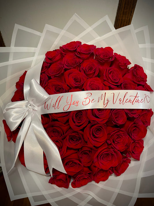 Gift Style Banner bouquet - 50 stems