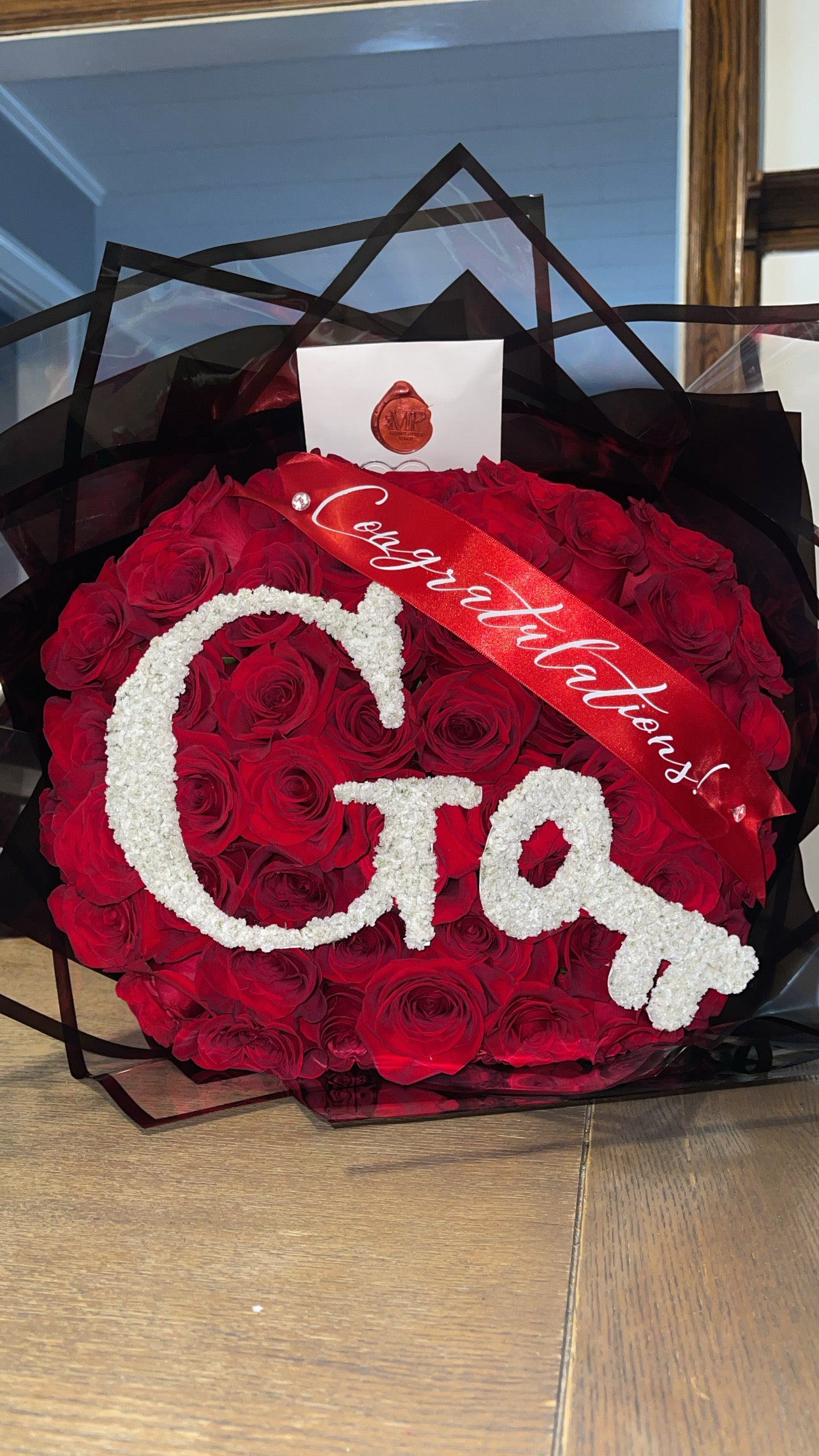 Initials & Number topper (this is an add on, roses NOT INCLUDED)