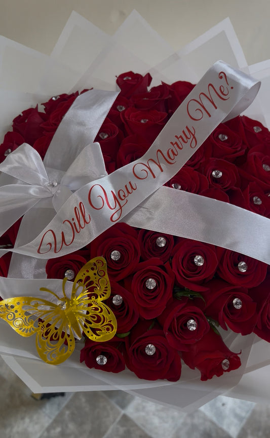 Proposal Hidden Message Bouquet