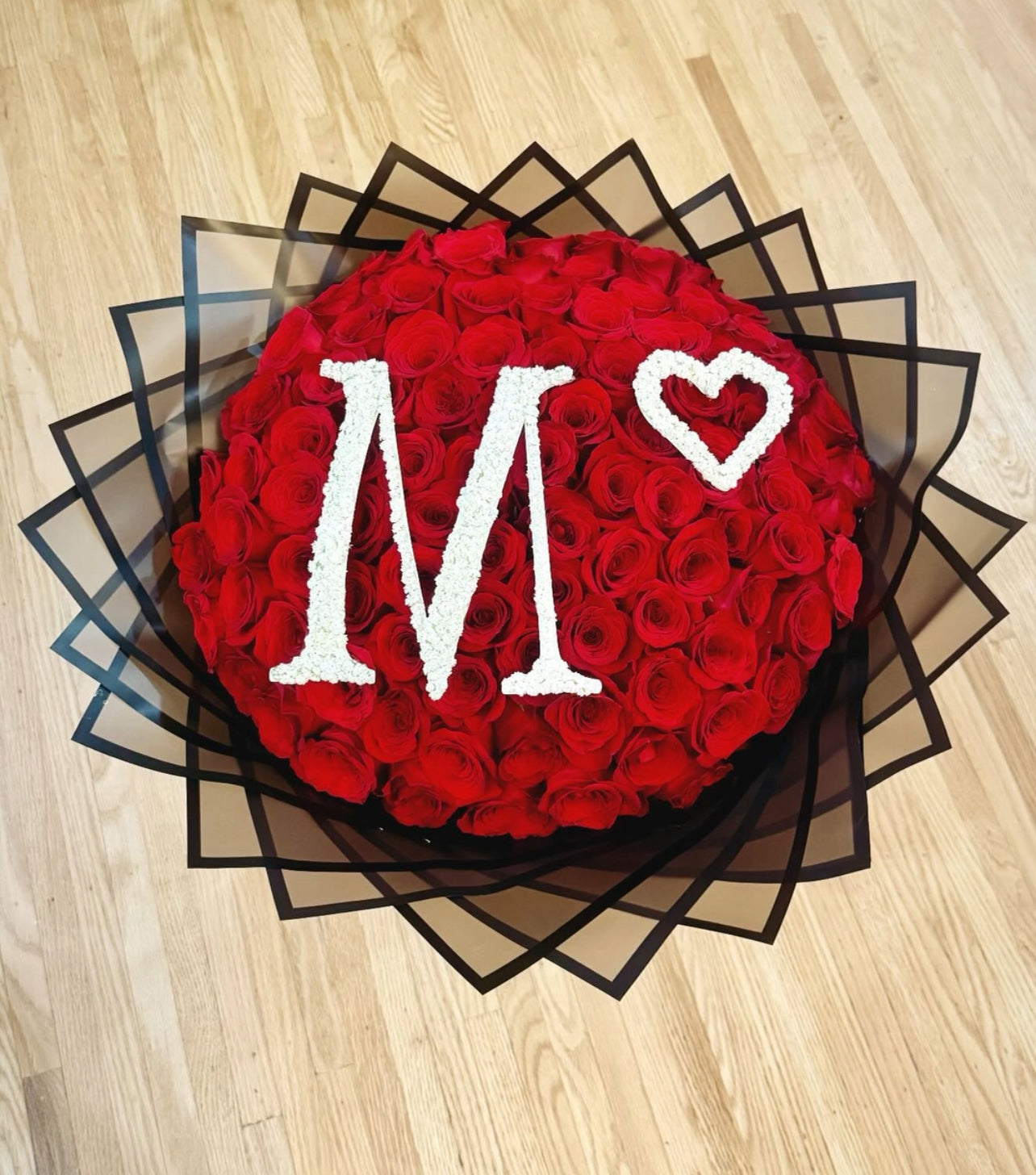 Initials & Number topper (this is an add on, roses NOT INCLUDED)